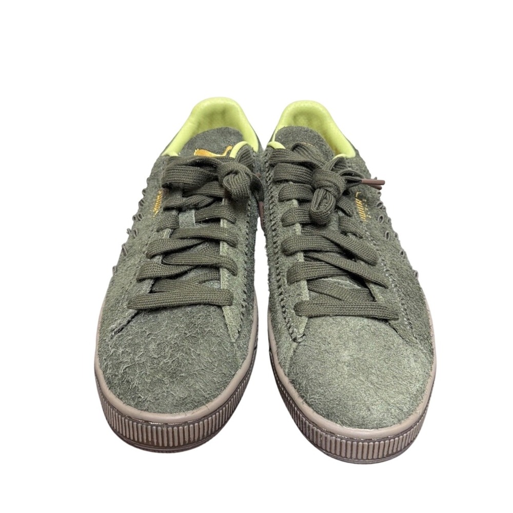 PUMA Suede Sneakers Mens 7.5 Green Excellence Hairy Texture 404127-01